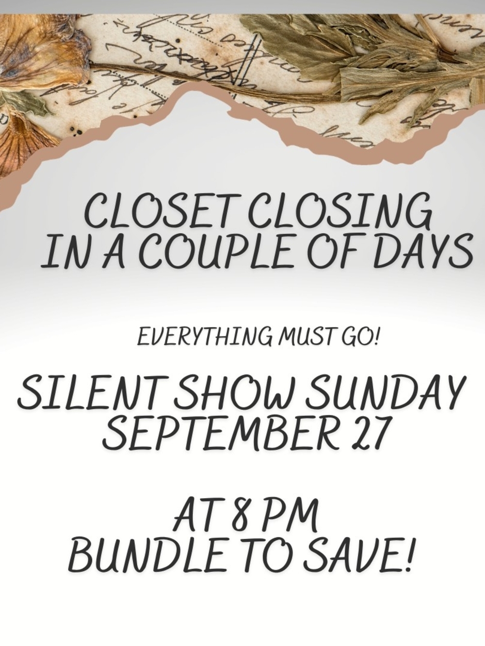 FINAL SHOW CLEARANCE
